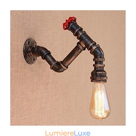 Applique murale décorative nostalgique en forme de pipe à eau simple Applique murale décorative nostalgique en forme de pipe à eau simple