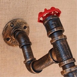 Applique murale décorative nostalgique en forme de pipe à eau simple