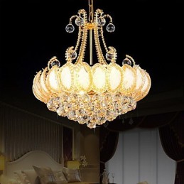 Lustre de luxe moderne en cristal, diamètre 50 cm, contient 8 ampoules