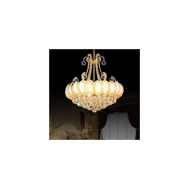 Lustre de luxe moderne en cristal, diamètre 50 cm, contient 8 ampoules