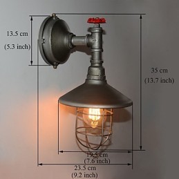 Nouvelle lampe murale rétro loft vintage industrielle Edison, luminaire suspendu