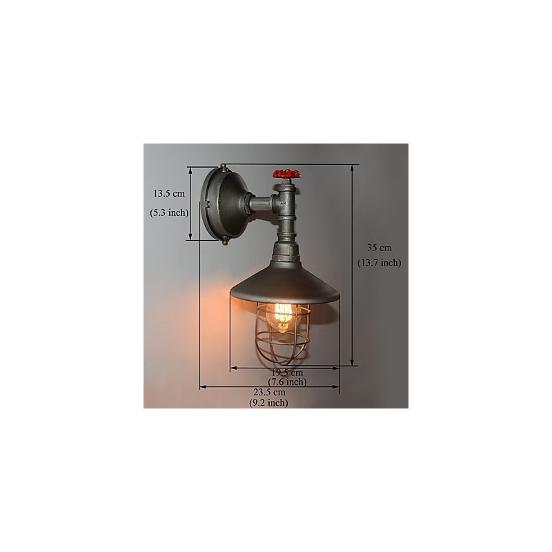 Nouvelle lampe murale rétro loft vintage industrielle Edison, luminaire suspendu