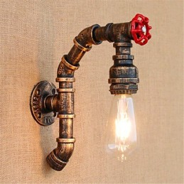 Applique murale rustique en laiton antique pour éclairage d'ambiance
