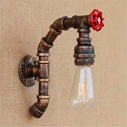 Applique murale rustique en laiton antique pour éclairage d'ambiance