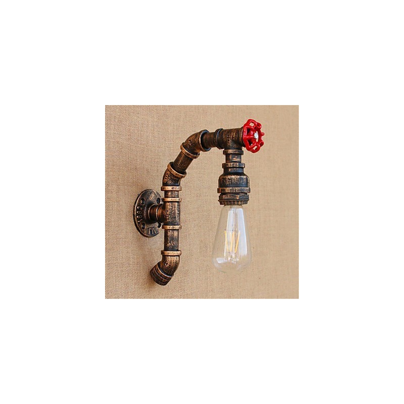 Applique murale rustique en laiton antique pour éclairage d'ambiance