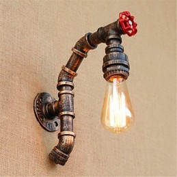 Applique murale rustique en laiton antique pour éclairage d'ambiance
