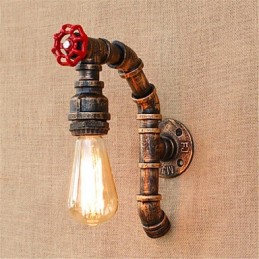 Applique murale rustique en laiton antique pour éclairage d'ambiance