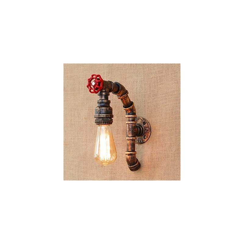 Applique murale rustique en laiton antique pour éclairage d'ambiance