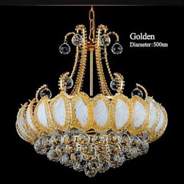 Lustre de luxe moderne en cristal, diamètre 50 cm, contient 8 ampoules
