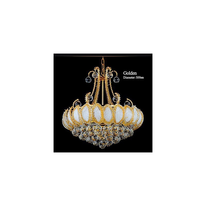 Lustre de luxe moderne en cristal, diamètre 50 cm, contient 8 ampoules