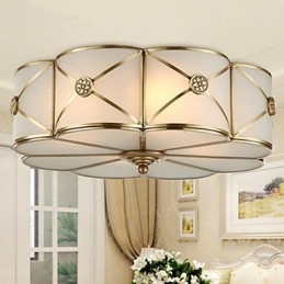 Plafonnier en métal et laiton, style traditionnel, style rustique classique