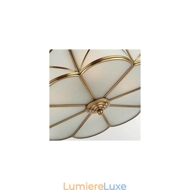 Plafonnier en métal et laiton, style traditionnel, style rustique classique
