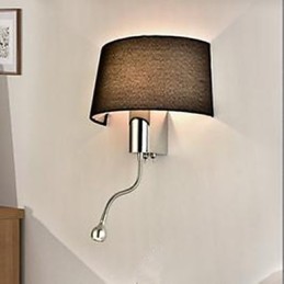 Lampe de chevet en tissu pour chambre d'hôtel, avec interrupteur américain