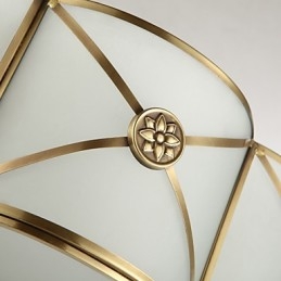 Plafonnier en métal et laiton, style traditionnel, style rustique classique