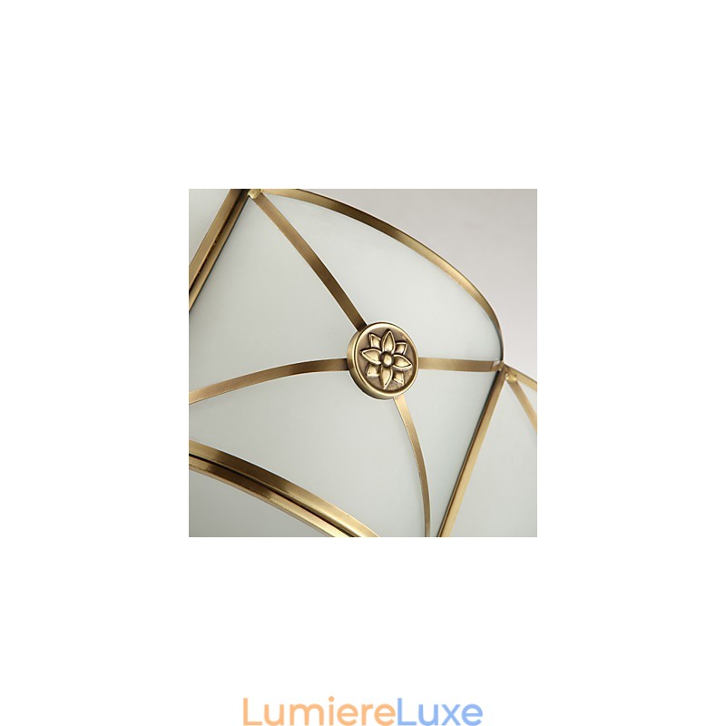 Plafonnier en métal et laiton, style traditionnel, style rustique classique