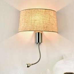 Lampe de chevet en tissu pour chambre d'hôtel, avec interrupteur américain