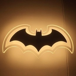 Applique murale moderne en acrylique en forme de chauve-souris, lampe de chevet, applique murale, éclairage de couloir