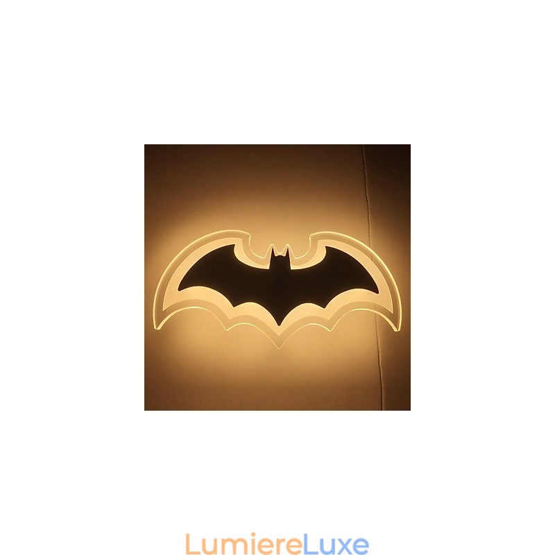 Applique murale moderne en acrylique en forme de chauve-souris, lampe de chevet, applique murale, éclairage de couloir