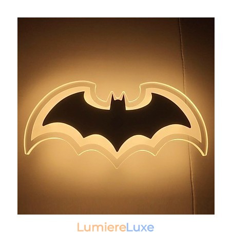 Applique murale moderne en acrylique en forme de chauve-souris, lampe de chevet, applique murale, éclairage de couloir Applique murale moderne en acrylique en forme de chauve-souris, lampe de chevet, applique murale, éclairage de couloir