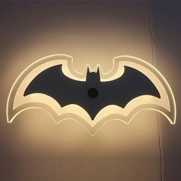Applique murale moderne en acrylique en forme de chauve-souris, lampe de chevet, applique murale, éclairage de couloir