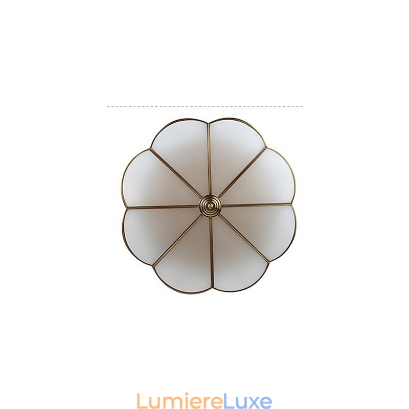 Plafonnier en métal et laiton, style traditionnel, style rustique classique