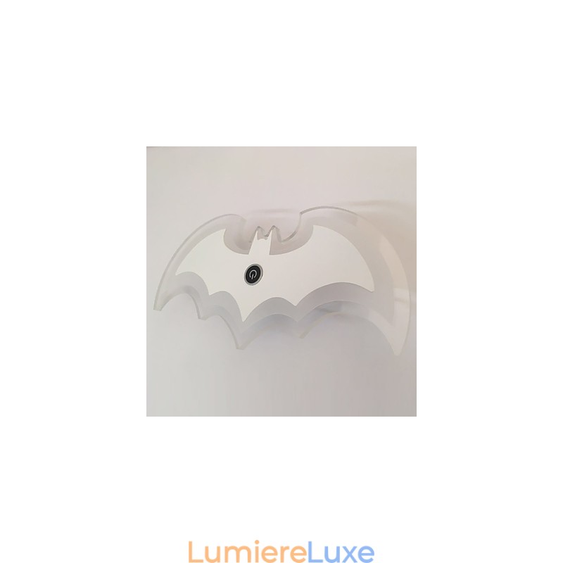 Applique murale moderne en acrylique en forme de chauve-souris, lampe de chevet, applique murale, éclairage de couloir