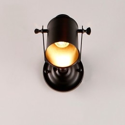 Applique murale vintage en métal noir pour loft, salon, salle à manger, couloir, café, bar, lampe murale