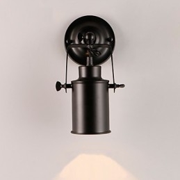 Applique murale vintage en métal noir pour loft, salon, salle à manger, couloir, café, bar, lampe murale