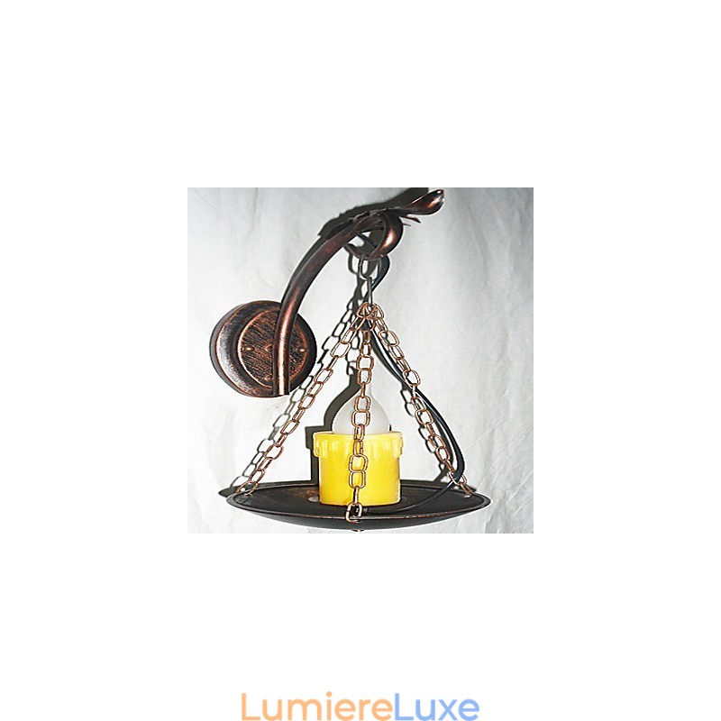 Applique murale style mini style rustique avec peinture de style lodge