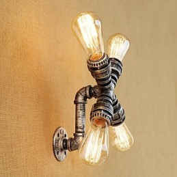 Applique murale à bras pivotant avec éclairage d'ambiance, style rétro country
