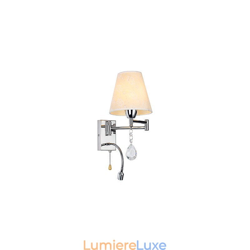 Applique murale pour chambre à coucher, lampe de lecture, lampe en tissu