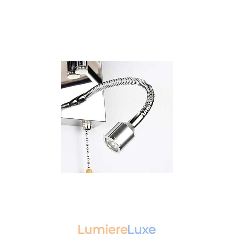 Applique murale pour chambre à coucher, lampe de lecture, lampe en tissu
