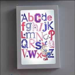 Peinture contemporaine moderne intégrée pour appliques murales à lumière ambiante