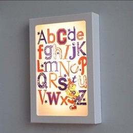 Peinture contemporaine moderne intégrée pour appliques murales à lumière ambiante