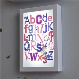 Peinture contemporaine moderne intégrée pour appliques murales à lumière ambiante