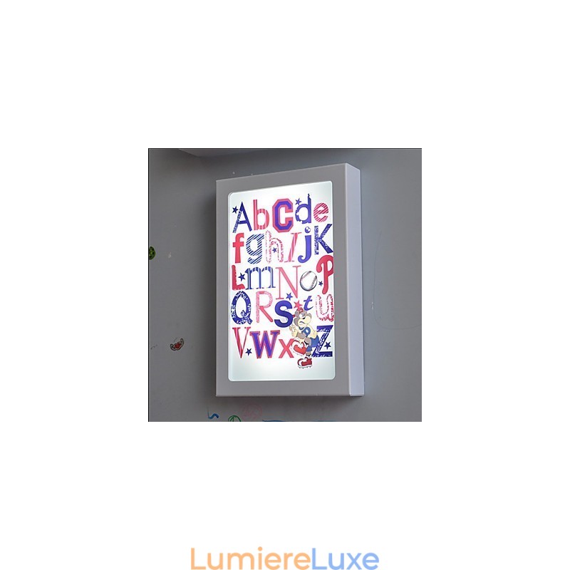 Peinture contemporaine moderne intégrée pour appliques murales à lumière ambiante