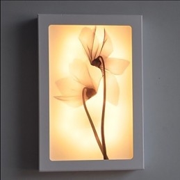 Peinture contemporaine moderne intégrée pour appliques murales à lumière ambiante