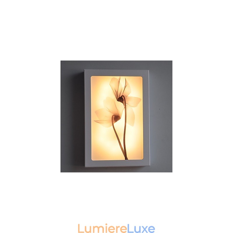 Peinture contemporaine moderne intégrée pour appliques murales à lumière ambiante