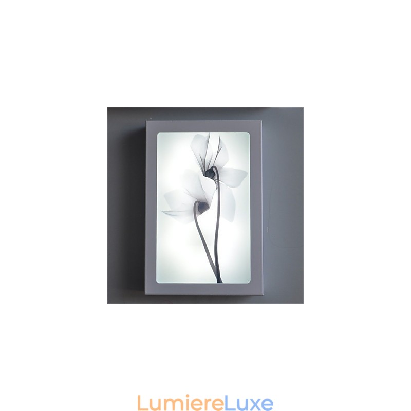 Peinture contemporaine moderne intégrée pour appliques murales à lumière ambiante