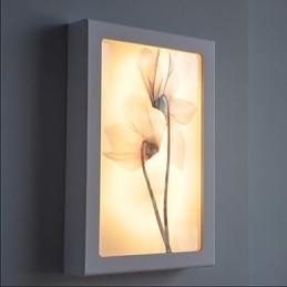 Peinture contemporaine moderne intégrée pour appliques murales à lumière ambiante
