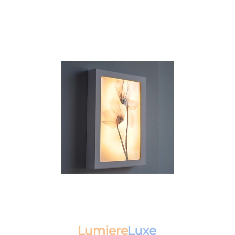 Peinture contemporaine moderne intégrée pour appliques murales à lumière ambiante