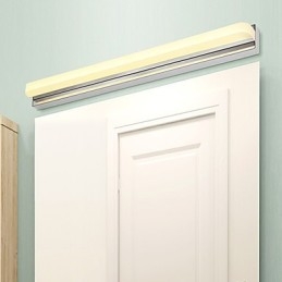 Applique murale de salle de bain avec fonction chromée contemporaine et moderne intégrée pour une lumière ambiante