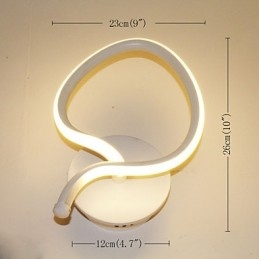 Applique murale minimaliste moderne, lampe de chevet créative pour couloir, éclairage en aluminium