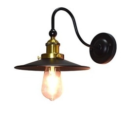 Applique murale en fer forgé, lampe sabre laser noire muette sur le mur