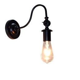 Lampe murale en fer Light Buzz Wall Dumb Black Lampe sabre laser sur le mur