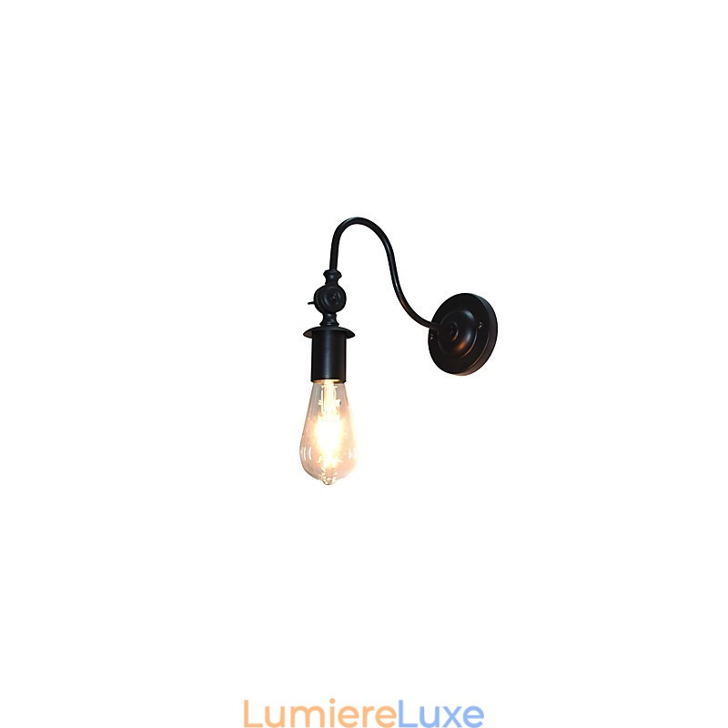 Lampe murale en fer Light Buzz Wall Dumb Black Lampe sabre laser sur le mur