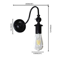 Lampe murale en fer Light Buzz Wall Dumb Black Lampe sabre laser sur le mur