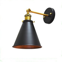 Lampe murale simple en fer Light Buzz Paint, lampe sabre laser noire muette sur le mur