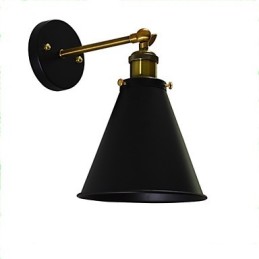 Lampe murale simple en fer Light Buzz Paint, lampe sabre laser noire muette sur le mur