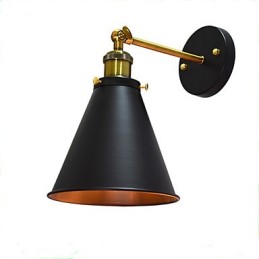Lampe murale simple en fer Light Buzz Paint, lampe sabre laser noire muette sur le mur